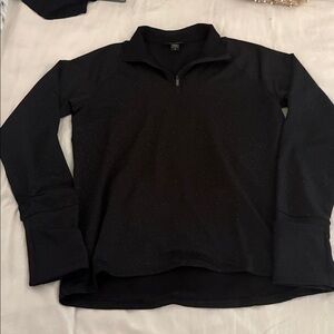 Athleta Black and White Speckled quarter zip women’s pullover. Size Small.